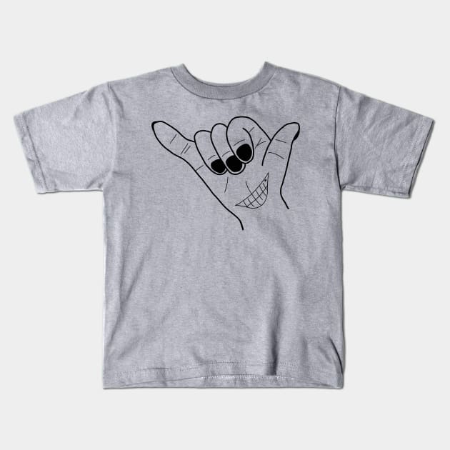 Carefree Hand Gesture Kids T-Shirt by HermitTheKen